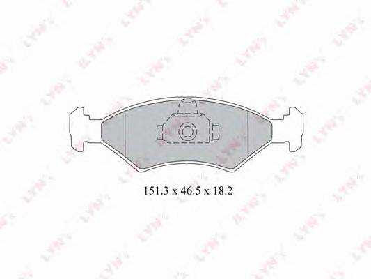Комплект тормозных колодок, дисковый тормоз LYNXauto BD-3019