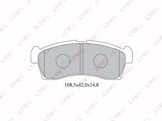 Комплект тормозных колодок, дисковый тормоз LYNXauto BD-7309