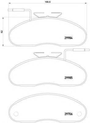 Комплект тормозных колодок, дисковый тормоз HELLA PAGID 20984