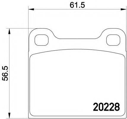 Комплект тормозных колодок, дисковый тормоз HELLA PAGID 20228