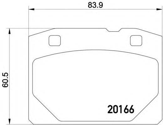 Комплект тормозных колодок, дисковый тормоз HELLA PAGID 20166