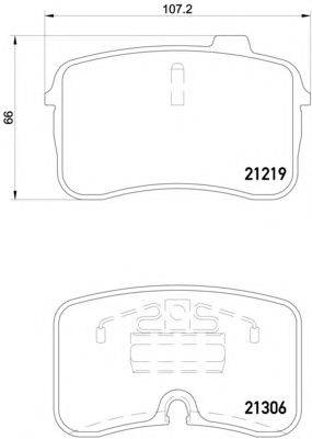 Комплект тормозных колодок, дисковый тормоз HELLA PAGID 8DB 355 008-201