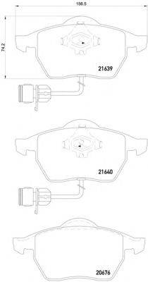 Комплект тормозных колодок, дисковый тормоз HELLA PAGID T1162