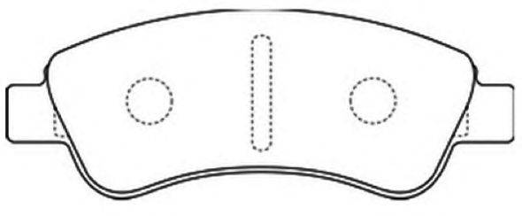 Комплект тормозных колодок, дисковый тормоз ASVA AKD-0182
