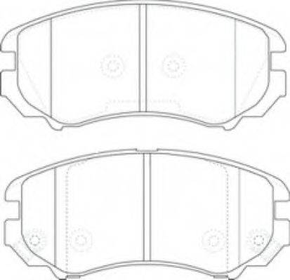 Комплект тормозных колодок, дисковый тормоз ASVA AKD-03773