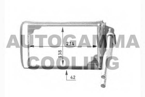 Теплообменник, отопление салона AUTOGAMMA 104326