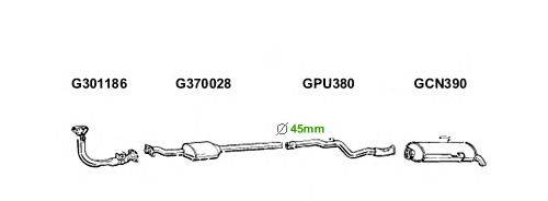 Система выпуска ОГ GT Exhaust 10403