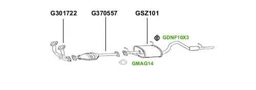 Система выпуска ОГ GT Exhaust 3671