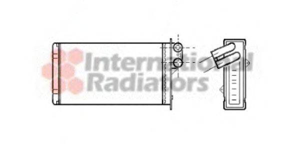 Теплообменник, отопление салона VAN WEZEL 40006118