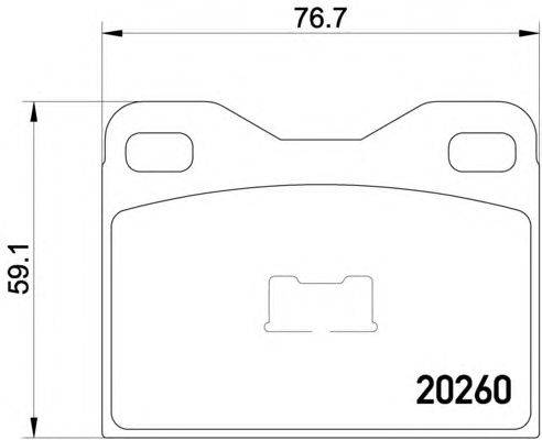 Комплект тормозных колодок, дисковый тормоз TEXTAR 2026001