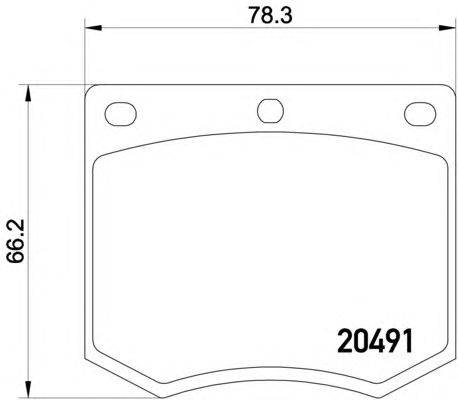 Комплект тормозных колодок, дисковый тормоз TEXTAR 20491