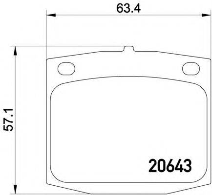 Комплект тормозных колодок, дисковый тормоз TEXTAR 2064301