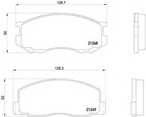 Комплект тормозных колодок, дисковый тормоз TOYOTA 04465YZZAY