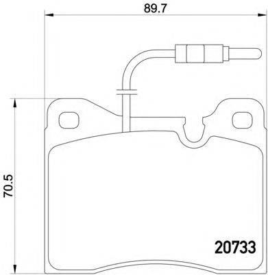 Комплект тормозных колодок, дисковый тормоз TEXTAR 20733