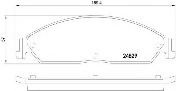 Комплект тормозных колодок, дисковый тормоз TEXTAR 24829