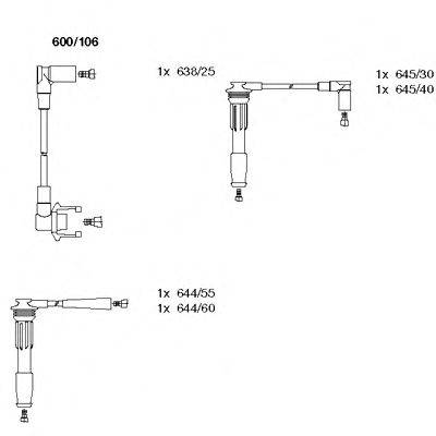Комплект проводов зажигания BREMI 600106