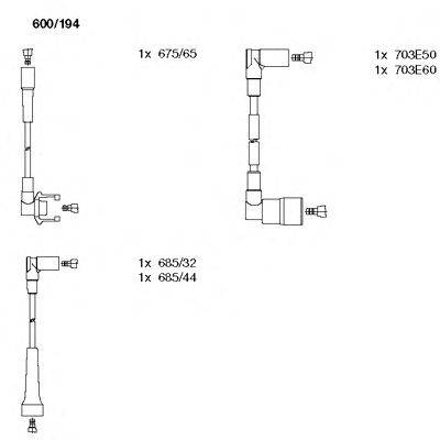 Комплект проводов зажигания BREMI 600/194