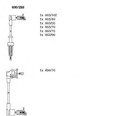 Комплект проводов зажигания BREMI 600/288