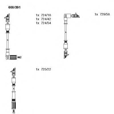 Комплект проводов зажигания BREMI 600391