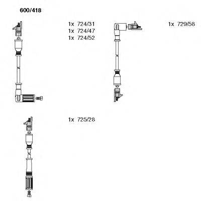 Комплект проводов зажигания BREMI 600/418
