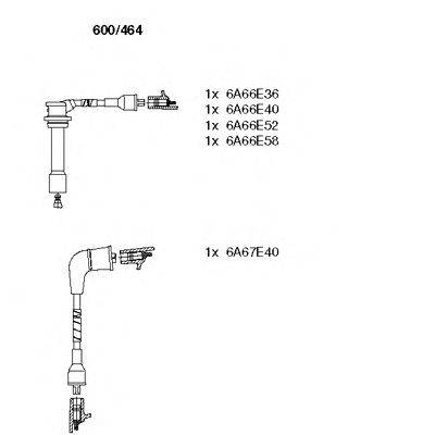 Комплект проводов зажигания BREMI 600/464