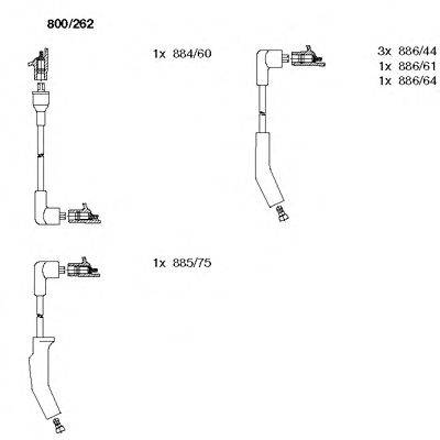 Комплект проводов зажигания BREMI 800/262