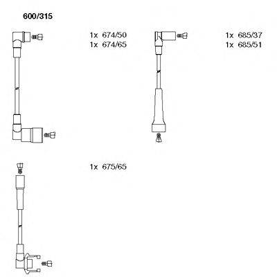 Комплект проводов зажигания BREMI 600/315