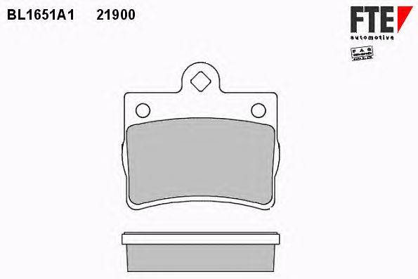 Комплект тормозных колодок, дисковый тормоз FTE BL1651A1