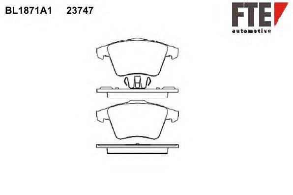 Комплект тормозных колодок, дисковый тормоз FTE BL1871A1