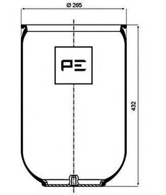 Кожух пневматической рессоры PE Automotive 084.041-70A