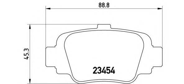 Комплект тормозных колодок, дисковый тормоз BREMBO P 56 032