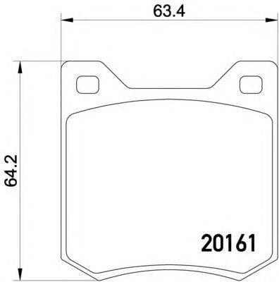 Комплект тормозных колодок, дисковый тормоз MINTEX 20161