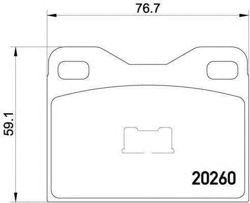 Комплект тормозных колодок, дисковый тормоз MINTEX 20260