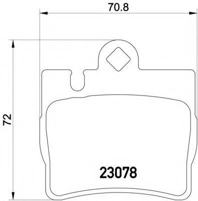 Комплект тормозных колодок, дисковый тормоз MINTEX 23078