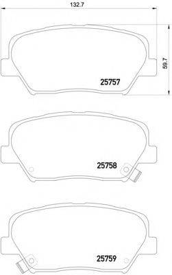 Комплект тормозных колодок, дисковый тормоз MINTEX MDB3378