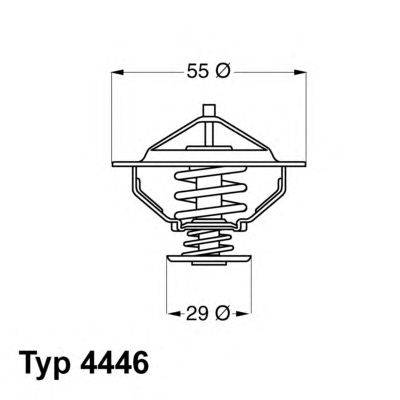 Термостат, охлаждающая жидкость WAHLER 4446.83D