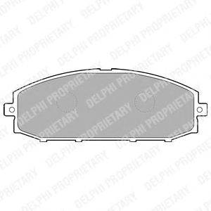 Комплект тормозных колодок, дисковый тормоз DELPHI LP1305