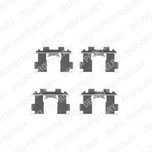 Комплектующие, колодки дискового тормоза DELPHI LX0303