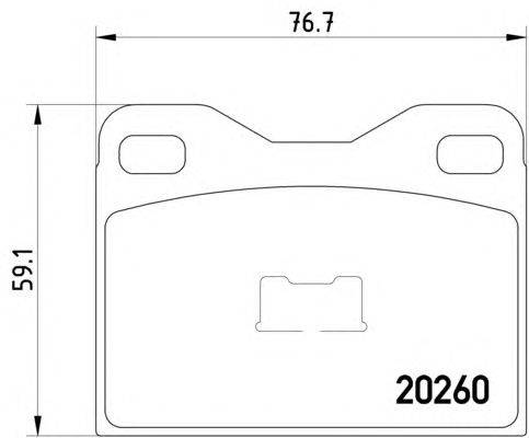 Комплект тормозных колодок, дисковый тормоз HELLA 20260
