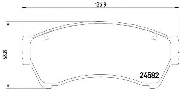 Комплект тормозных колодок, дисковый тормоз HELLA 8DB 355 013-701