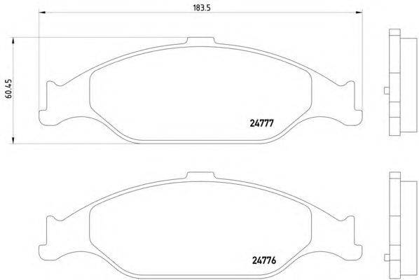 Комплект тормозных колодок, дисковый тормоз HELLA 8DB355014611