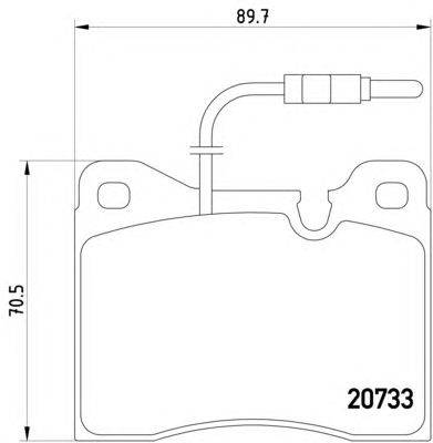Комплект тормозных колодок, дисковый тормоз HELLA 20733