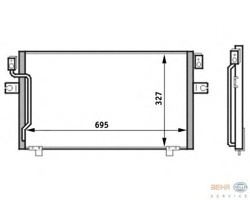 Конденсатор, кондиционер BEHR HELLA SERVICE 8FC 351 024-181