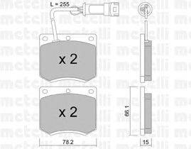 Комплект тормозных колодок, дисковый тормоз METELLI 22-0023-1