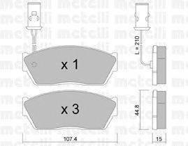 Комплект тормозных колодок, дисковый тормоз METELLI 22-0054-1