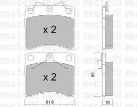 Комплект тормозных колодок, дисковый тормоз E.T.F. 802