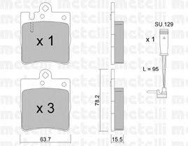 Комплект тормозных колодок, дисковый тормоз METELLI 22-0344-1K
