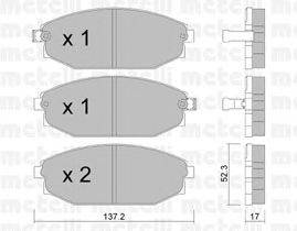 Комплект тормозных колодок, дисковый тормоз METELLI 22-0363-0