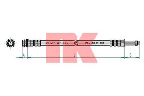 Тормозной шланг NK 8525146