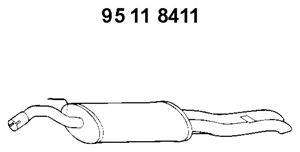 Глушитель выхлопных газов конечный EBERSPÄCHER 95 11 8411